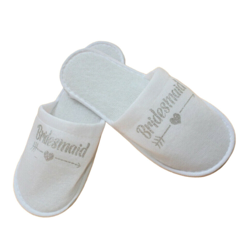 3 Pair Anti-Slip Lightweight Bridal Wedding Soft Bridesmaid Travel Slippers
