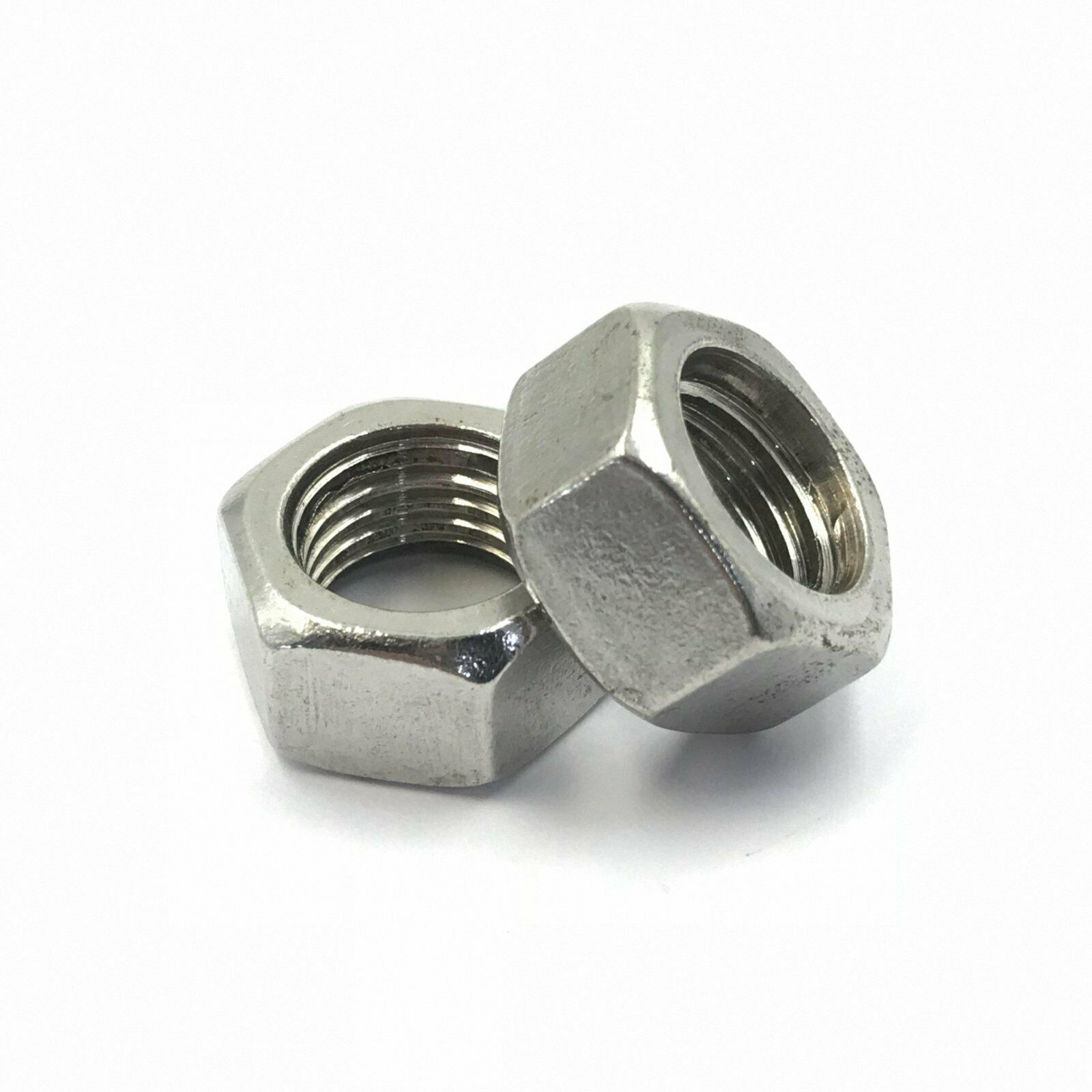 2Pcs Stainless Steel M6 x 1 Metric Left Hand Thread Nylon Lock Hex Nut [M1]