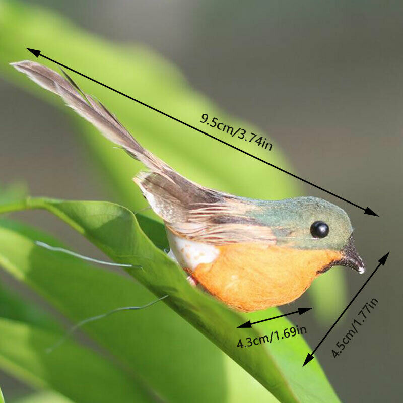 1Pcs Robin Bird Christmas Mini Artificial Bird Christmas Tree Decoratio.l8