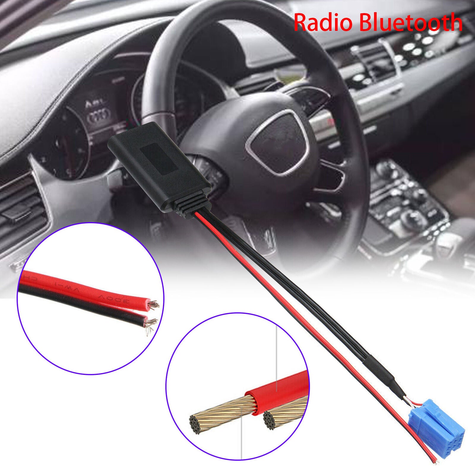 Radio bluetooth AUX Adapter Cable for AUDI Chorus 2 Car Electronics Accessories
