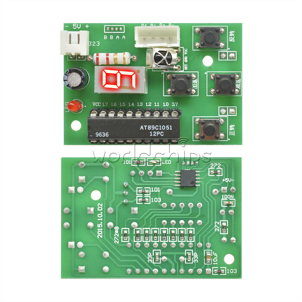 DC 5v 2-phase Stepper Motor Driver Controller Board Adjustable Speed + Remote