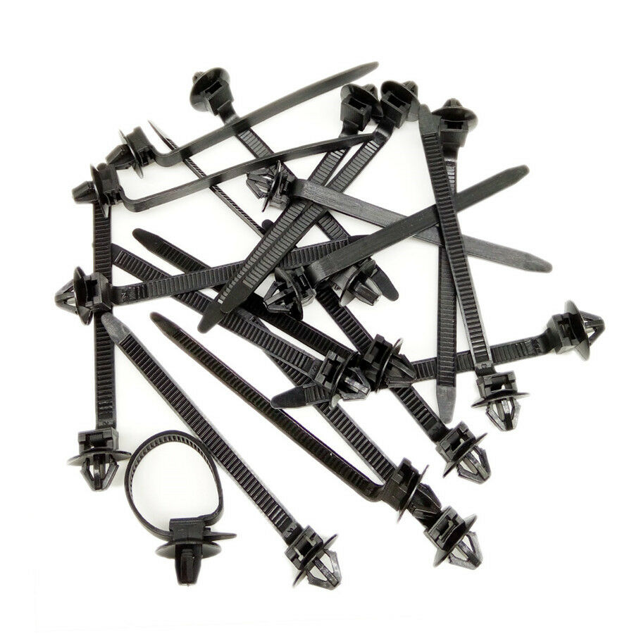 50pc Nylon Tie Wrap Cable Fixed Fasteners Clips Car Cable Zip Strap for All Cars
