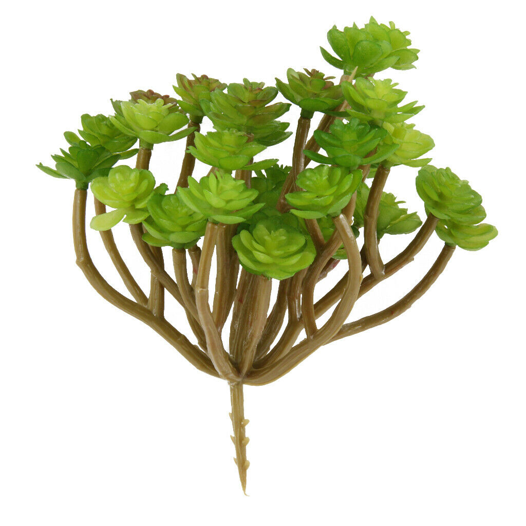 2x Artificial Succulent Flower Floral Stem Plastic