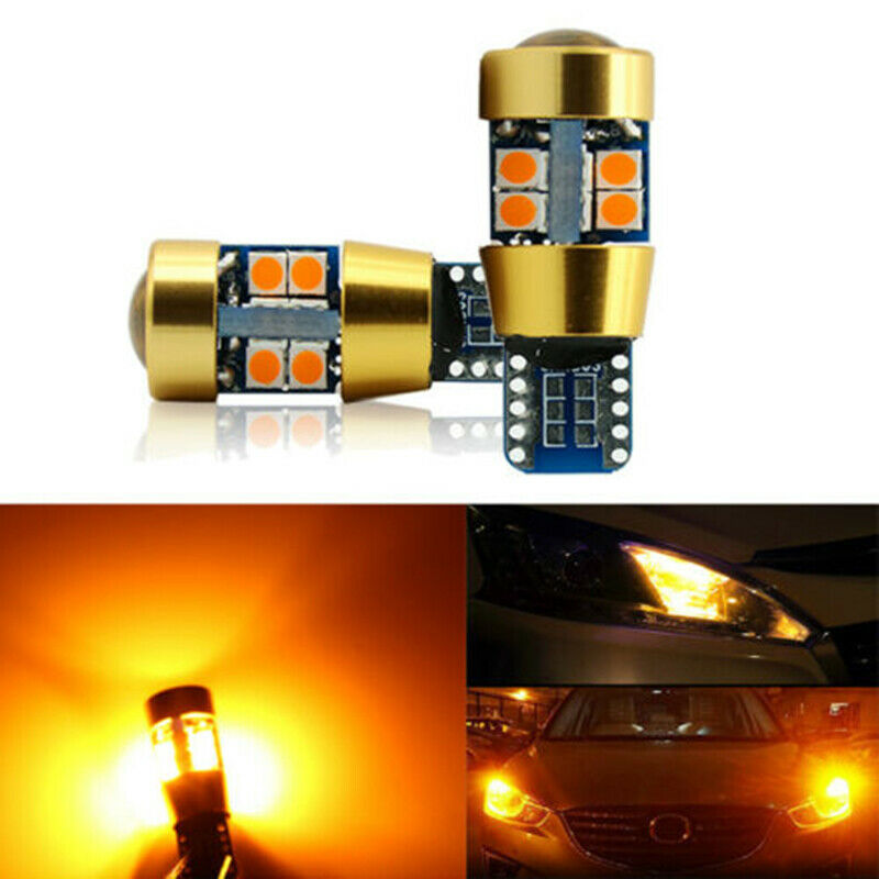 Amber T10 15W 3030 19SMD Canbus Error Free LED Parking Light Lamp Bulbs 6.l8