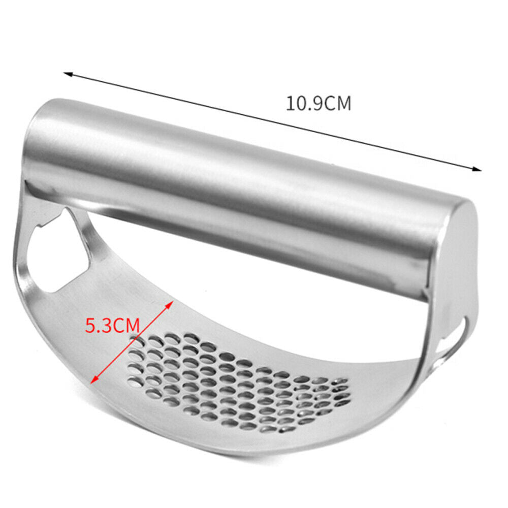 2in 1 Garlic Press Chopper Grinding Multi-function Bottle Opener Stainless Steel