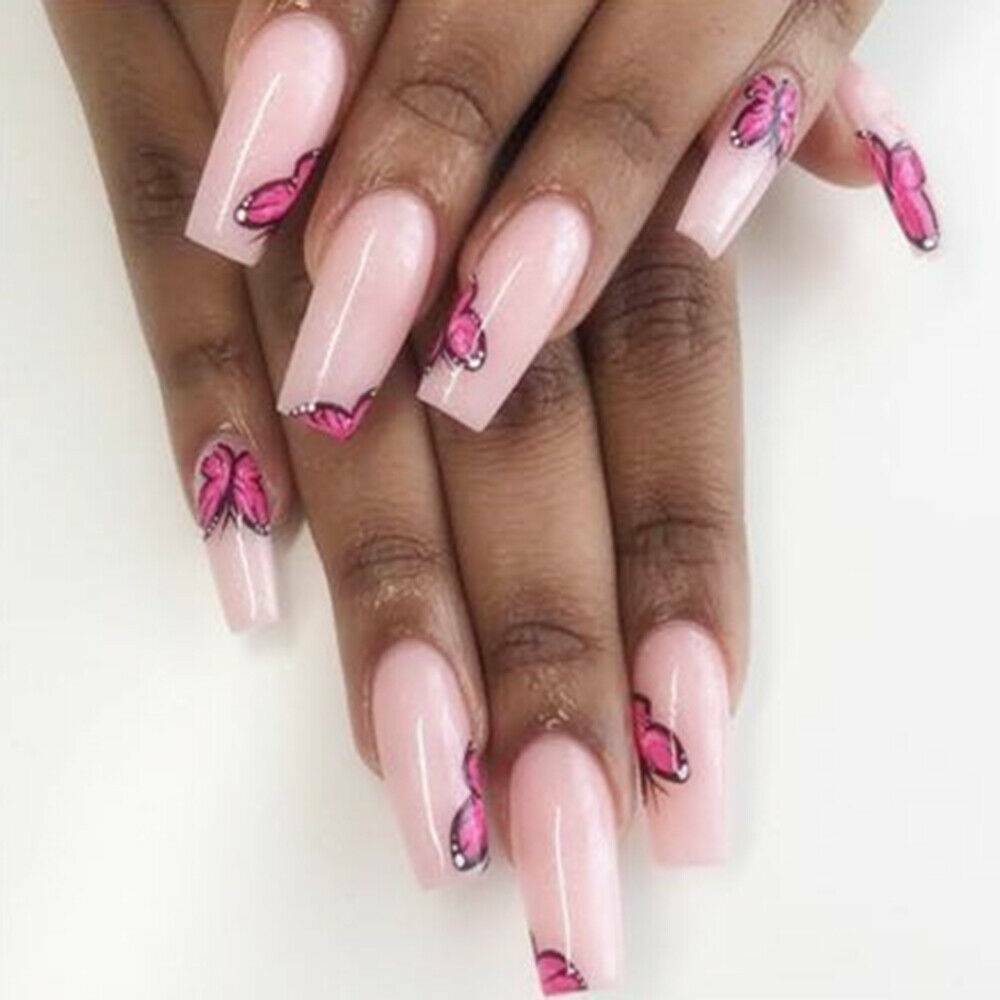 12 Sheets Flower Butterfly Nail Art Water Transfer Decals Colorful Stickers Tips
