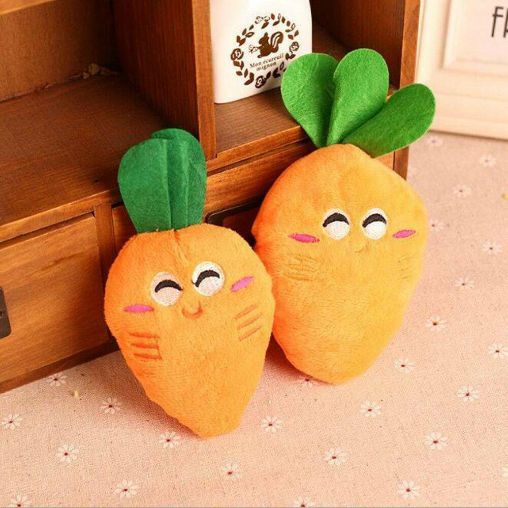Cute Carrot Plush Chew Squeaker Cute Puppy Pet Supplies Sound Squeaky Dog Toys !