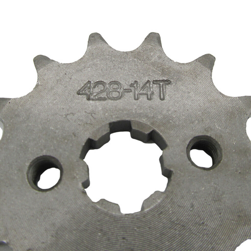14T Teeth 17mm 428 Chain Front Sprocket Cog Pit Quad Dirt Bike ATV Buggy