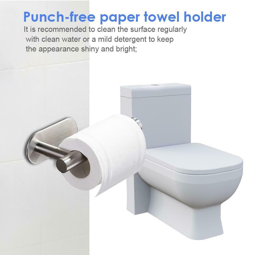 Toilet Paper Holder without Drilling 304 Stainless Steel Tissue Roll Rack  @