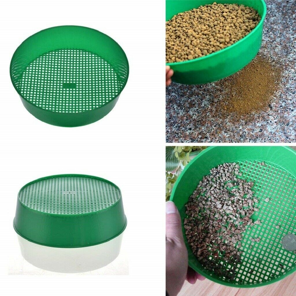 3x 3mm Large Garden Sieve Riddle Riddler Sifter Compost Soil Gardening Tool