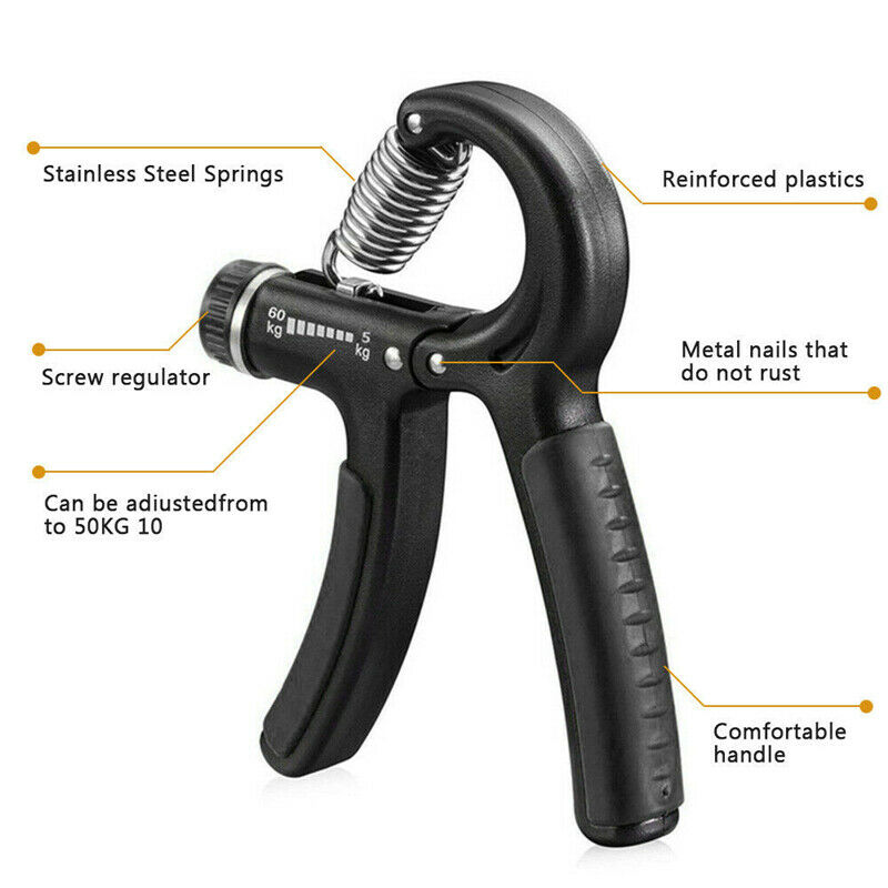 Metal Strength Exercise Gripper Hand Grippers Grip Forearm Wrist Grips 5-60KG