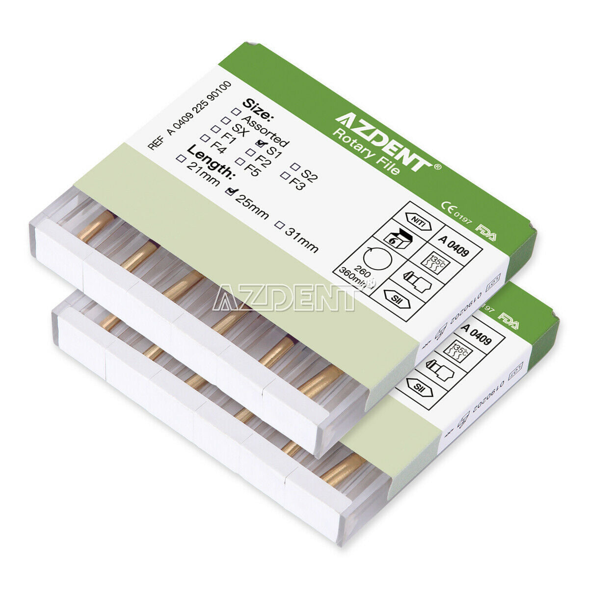 10X Dental Rotary Heat Activated Canal Root Endodontic Files Engine Use 25mm,S1
