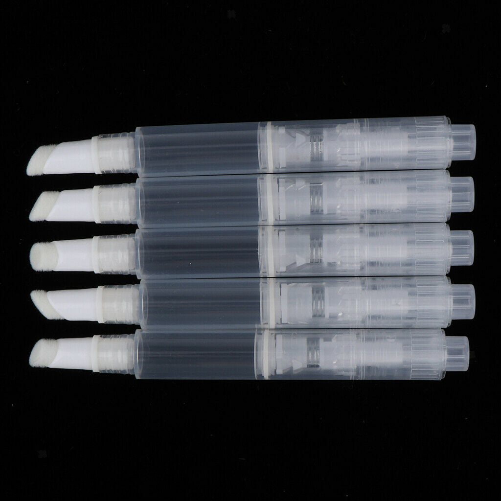 5pcs 3ml Twist Pen Cosmetic Nail Oil Eyelash Lip Gloss Tube with Brush Lip Gloss