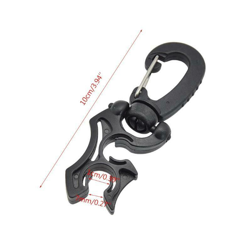360° Rotation Scuba Diving Double BCD Hose Clip with Hook Snorkeling Accessories