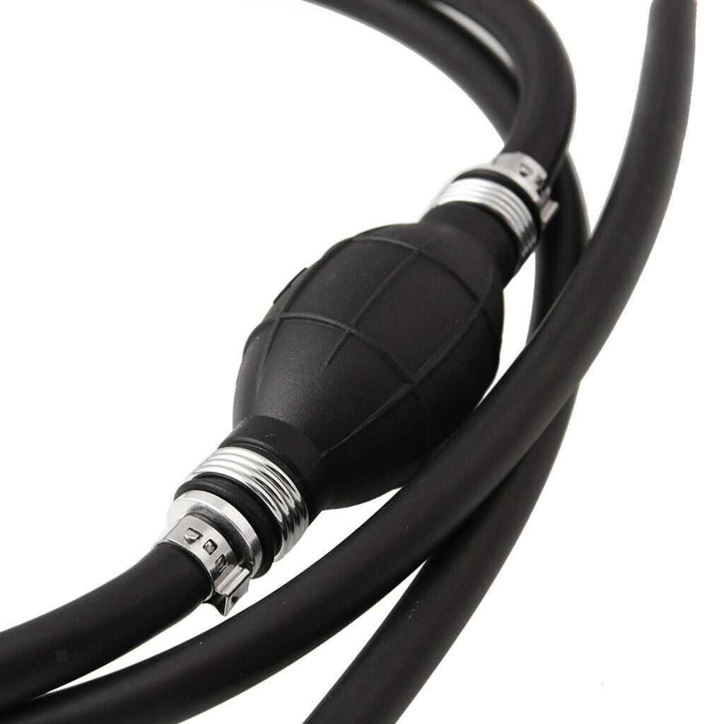 8MM Portable Car Manual Hand Siphon Pump Gas Fuel Liquids Flexible Transfer
