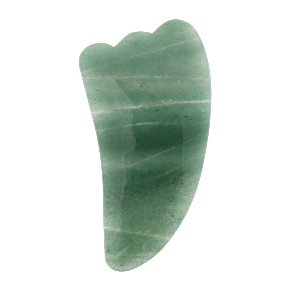 2 Pcs Natural Jade Guasha Board Gua Sha Scraping Tool Face Body SPA Massage