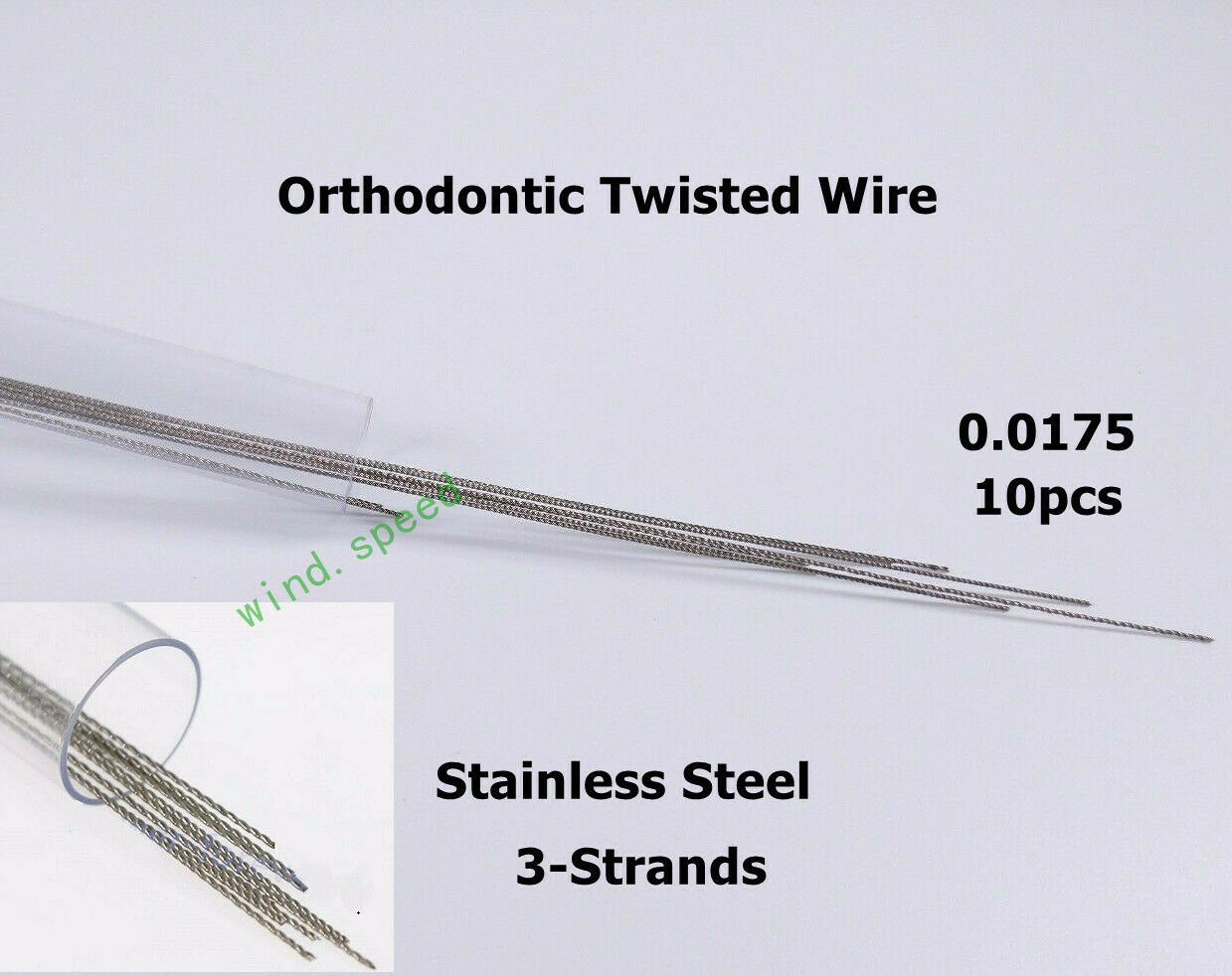 10pc Dental Orthodontic Twist Twisted Stick Retainer Wire Lingual Bracket 0.0175