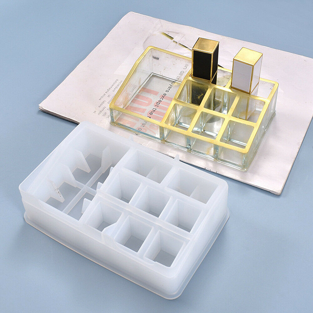 DIY Silicone Mold Lipstick Storage Holder Box Display Container Epoxy Casting