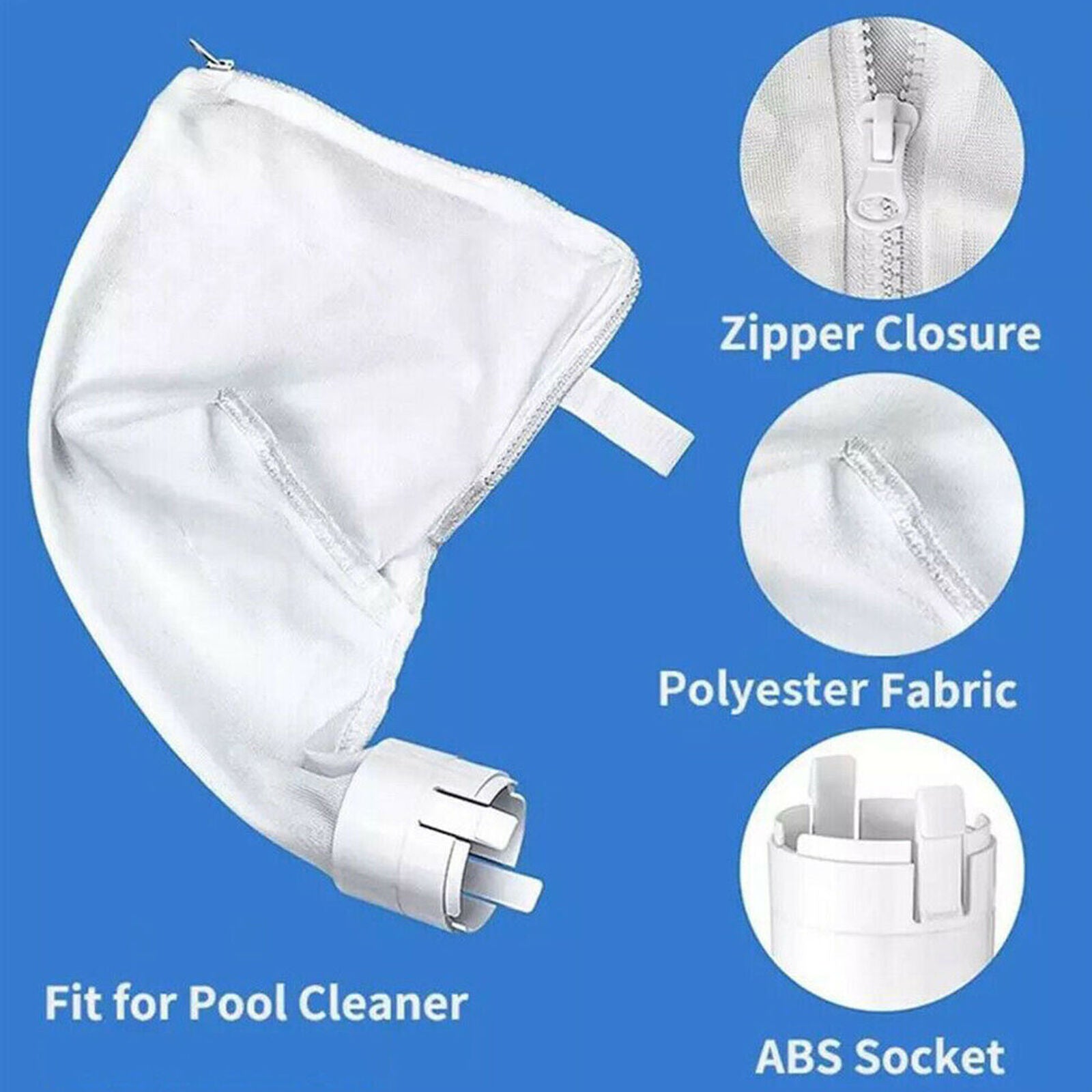2 Pack 360 380 All Purpose Zipper Bag Replacement Polaris, 360 380 Pool Cleaner