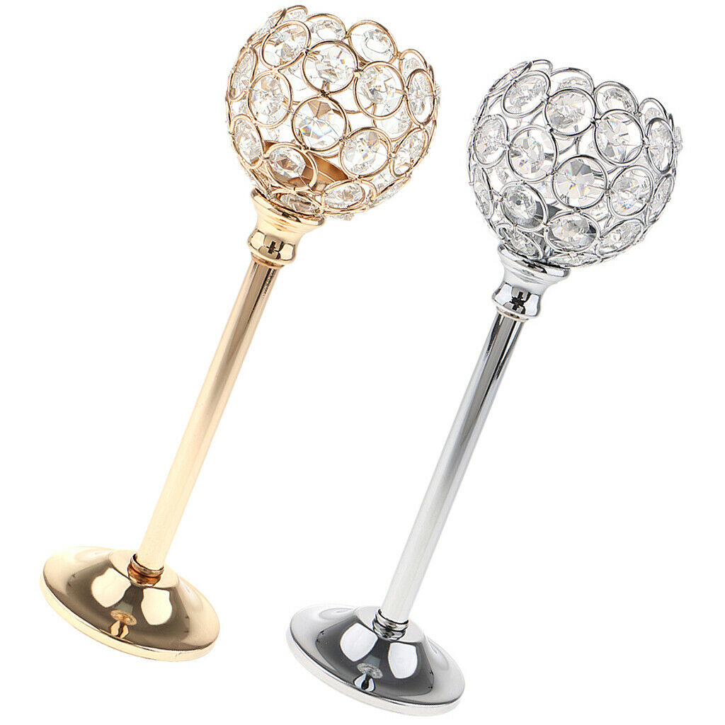 MagiDeal Crystal Candlestick Candlestick Candlestick Candelabra L 2 Set