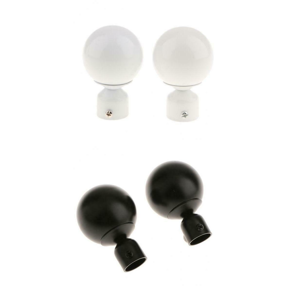 2Pairs Decorative Curtain Pole Recess Bracket Curtain Rail Support Inner 22mm