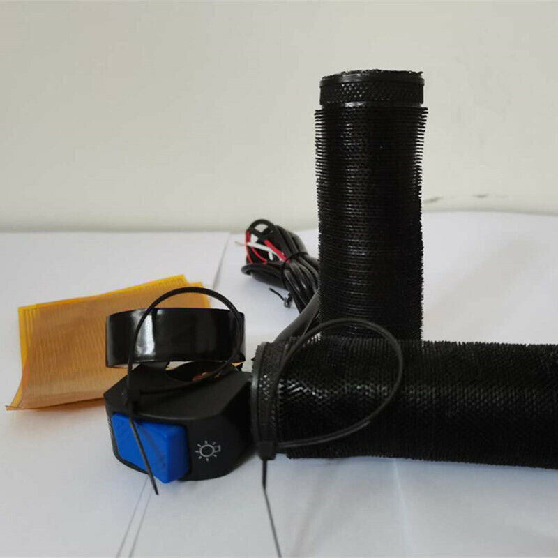 Motorcycle ATV Bike Electric Heated Grips Handlebar Winter Warm Hot Grip Pad Kit