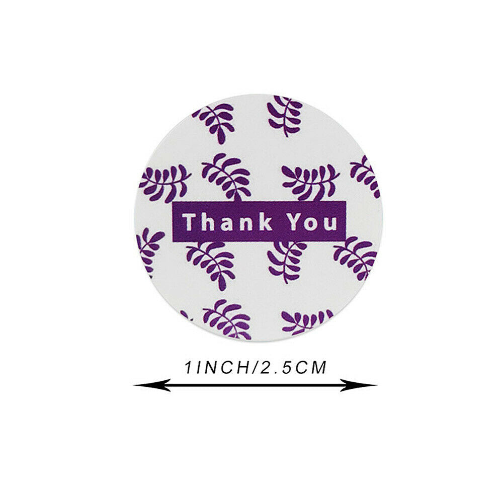 500Pcs/Roll 1'' Thank You Adhesive Stickers Seal Label Scrapbooking Envelope Tag