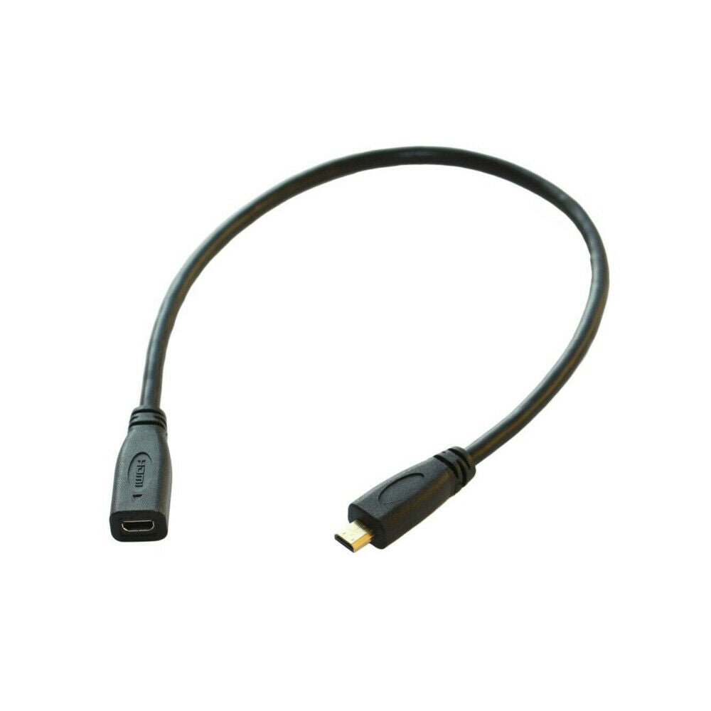 Micro HDMI-compatible Male-Female Extension Extender Short Adaptor Cable D Type