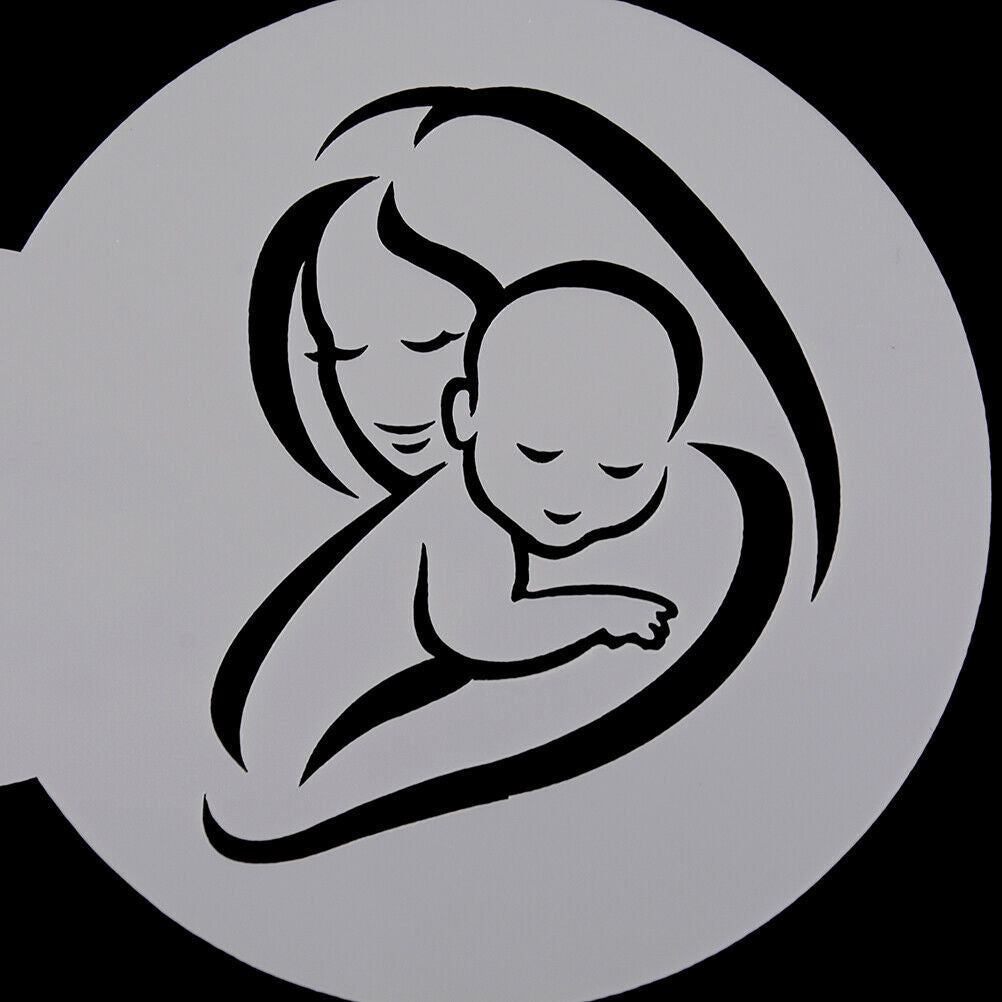 3pc Mom Love Baby Cookie Cake Stencil  Cupcake Stencil for Decorating Too.l8