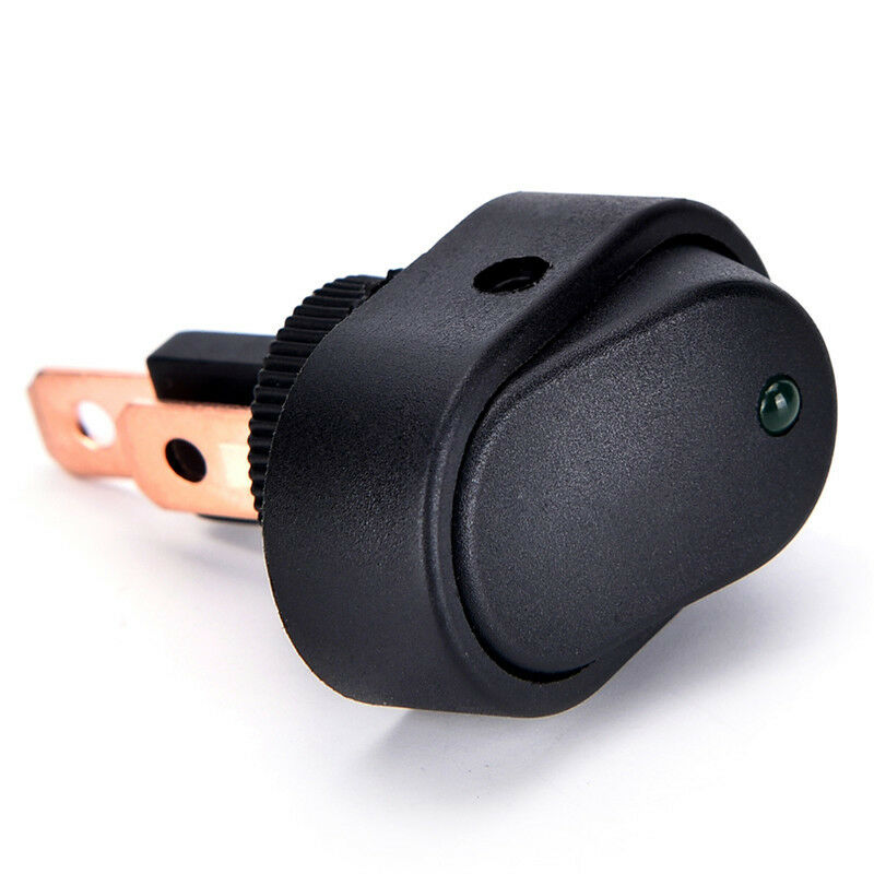 1pc Green LED Light 12V 30A Car Boat Auto Rocker SPST Toggle ON/OFF Switc.l8