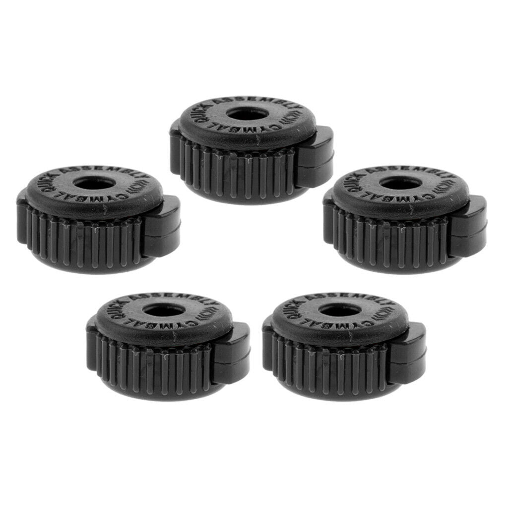 Pack of 5 Quick Set Cymbal Nuts for Drum Replacements Parts Accessories 30mm