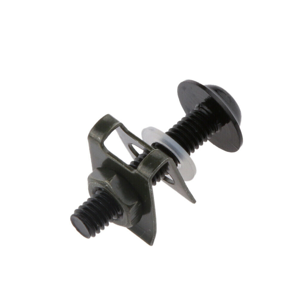 10x Black CNC M6 Fastener Speed Bolts Kit Fairings Screw Mounting Nut Clip
