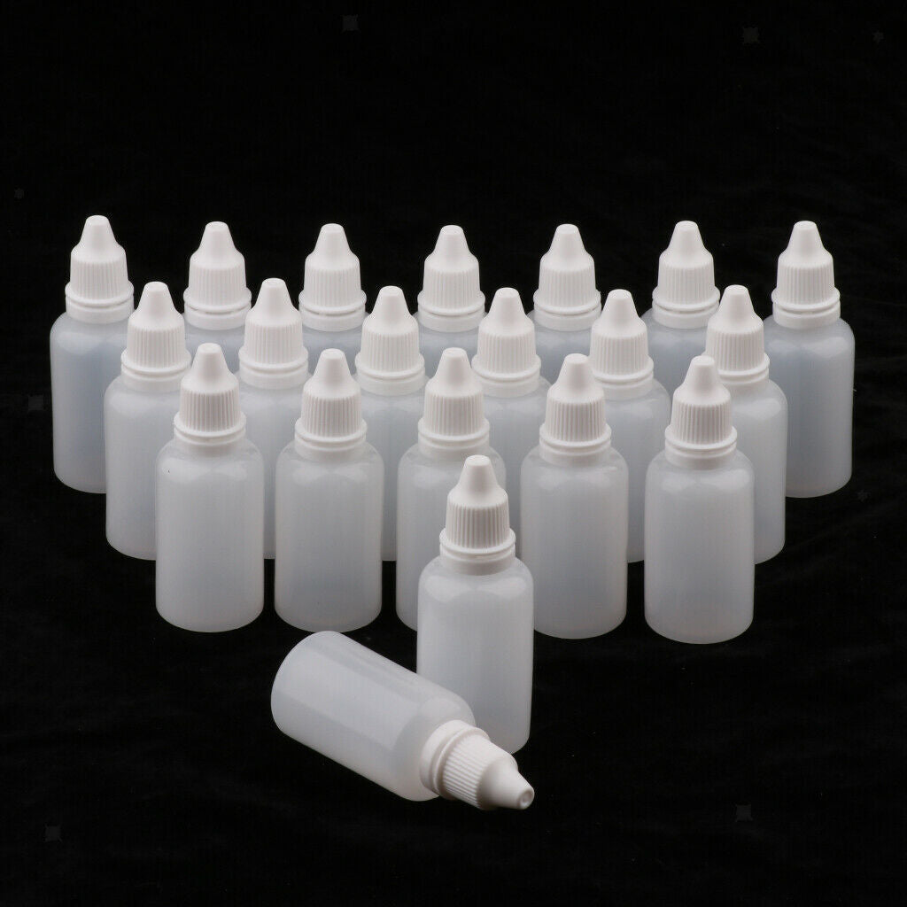 20x 30ml Empty Plastic Squeezable Dropper Bottles Eye Liquid Dropper Vials