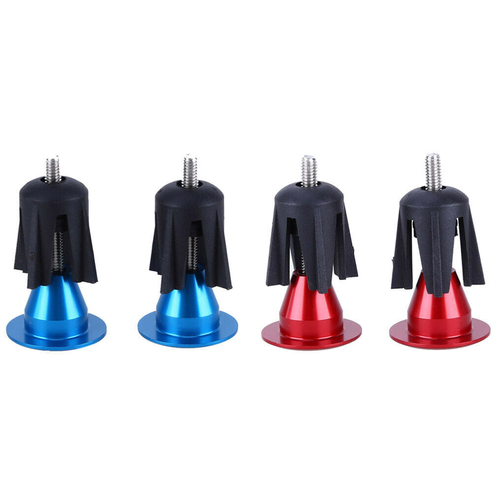 2 Pairs Handlebar End Plugs Caps Stoppers - Aluminum Alloy -MTB Bike Bicycle