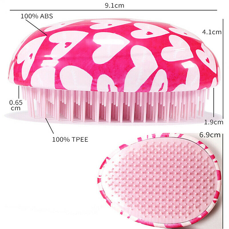 Cute Pink Comb Anti-static Massage Hair Brush Detangle Shower Salon Styling BDA