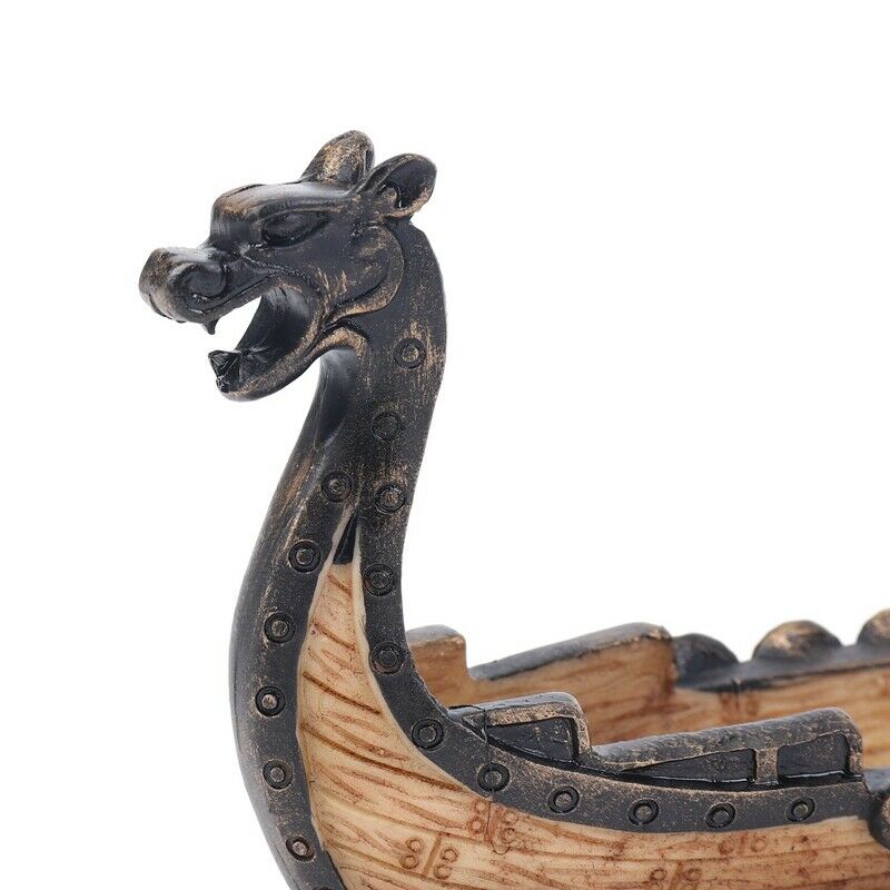Dragon Boat Incense Stick Holder Burner Hand Carved Carving Censer Ornaments RR1