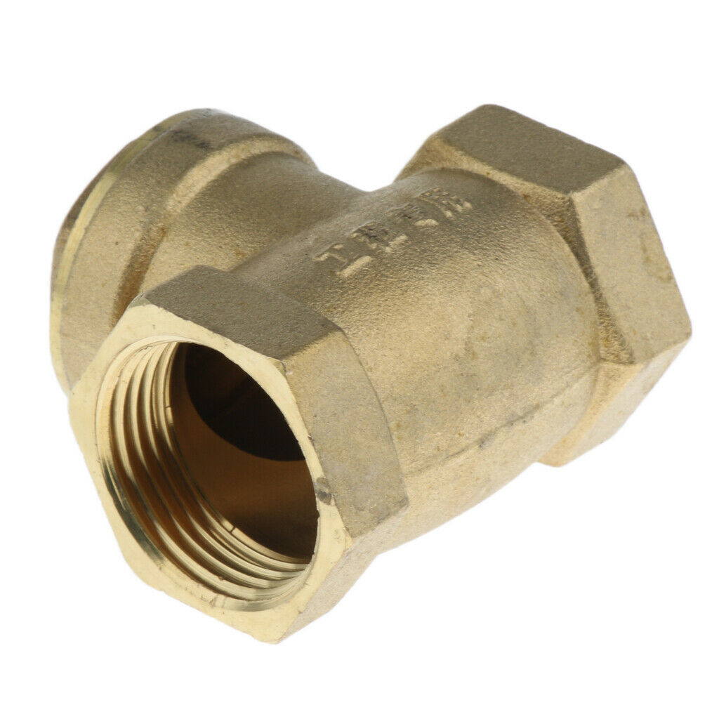 2 Pcs 1-Inch Brass Swing Check Valve with Female Threaded, Brass Construction