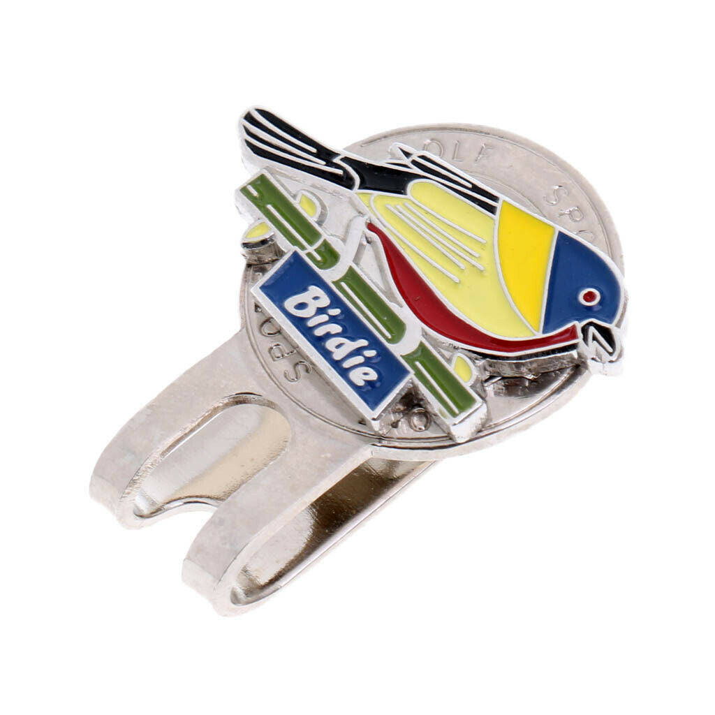 Cute Bird Design Magnetic Hat Clip Golf Ball Marker Fit for Golf   Visor