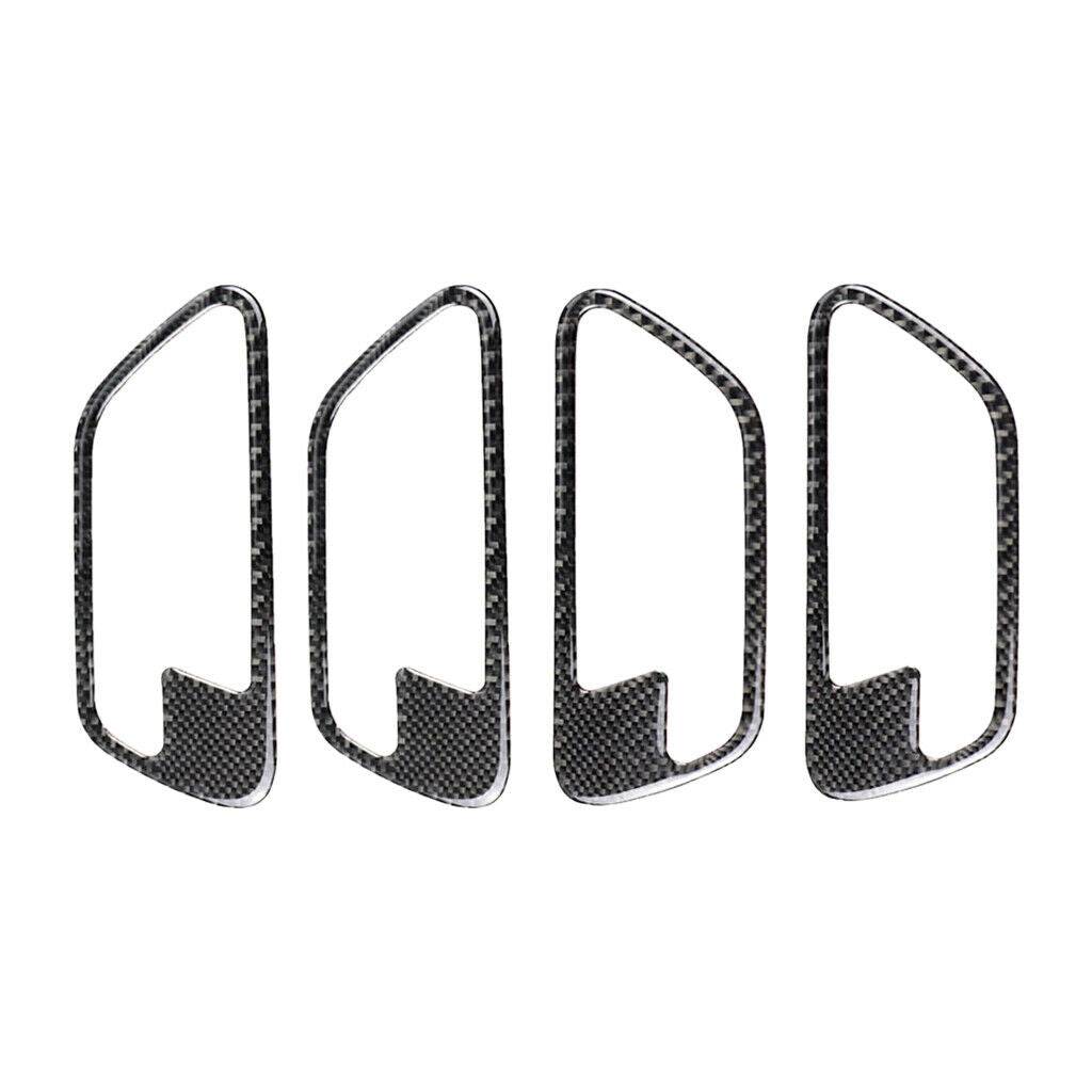 4PCS Carbon Fiber Car Interior Door Handle Cover Trim for BMW F10 5 Series
