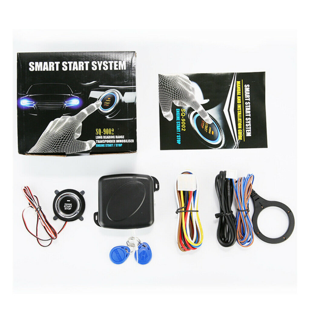 Auto Keyless Entry Engine Start Alarm System Push Button Remote Starter Stop