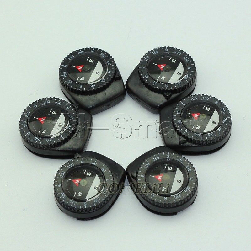 Mini Clear Liquid-filled Compass w/ Clip for Outdoor Molle Backpack Pouches