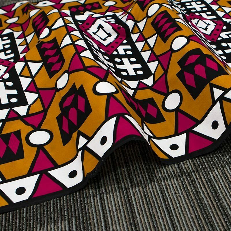 91cmX115cm Wax Cotton Printed Fabric for Sewing Dress Clothes Material DIY Craft