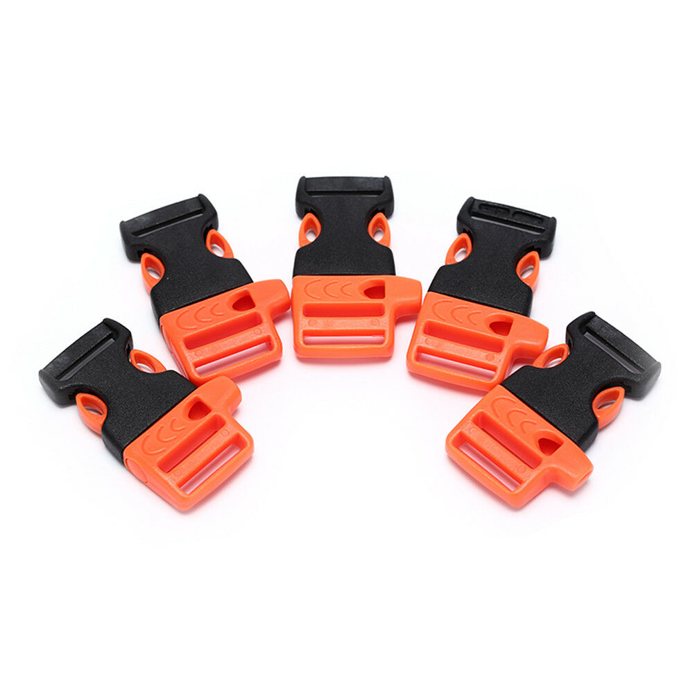 5pcs Survival Whistle Buckle Plastic Buckles For Paracord Bracelet/ Backp.l8