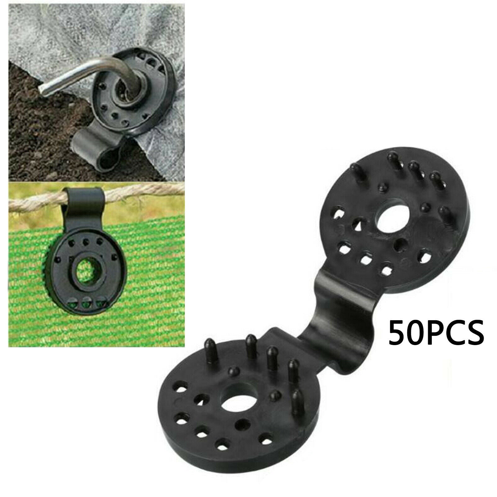 50x Tent Tarp Clips Set Outdoor Tarpaulin Clamps Plastic Snap Grip Tightener