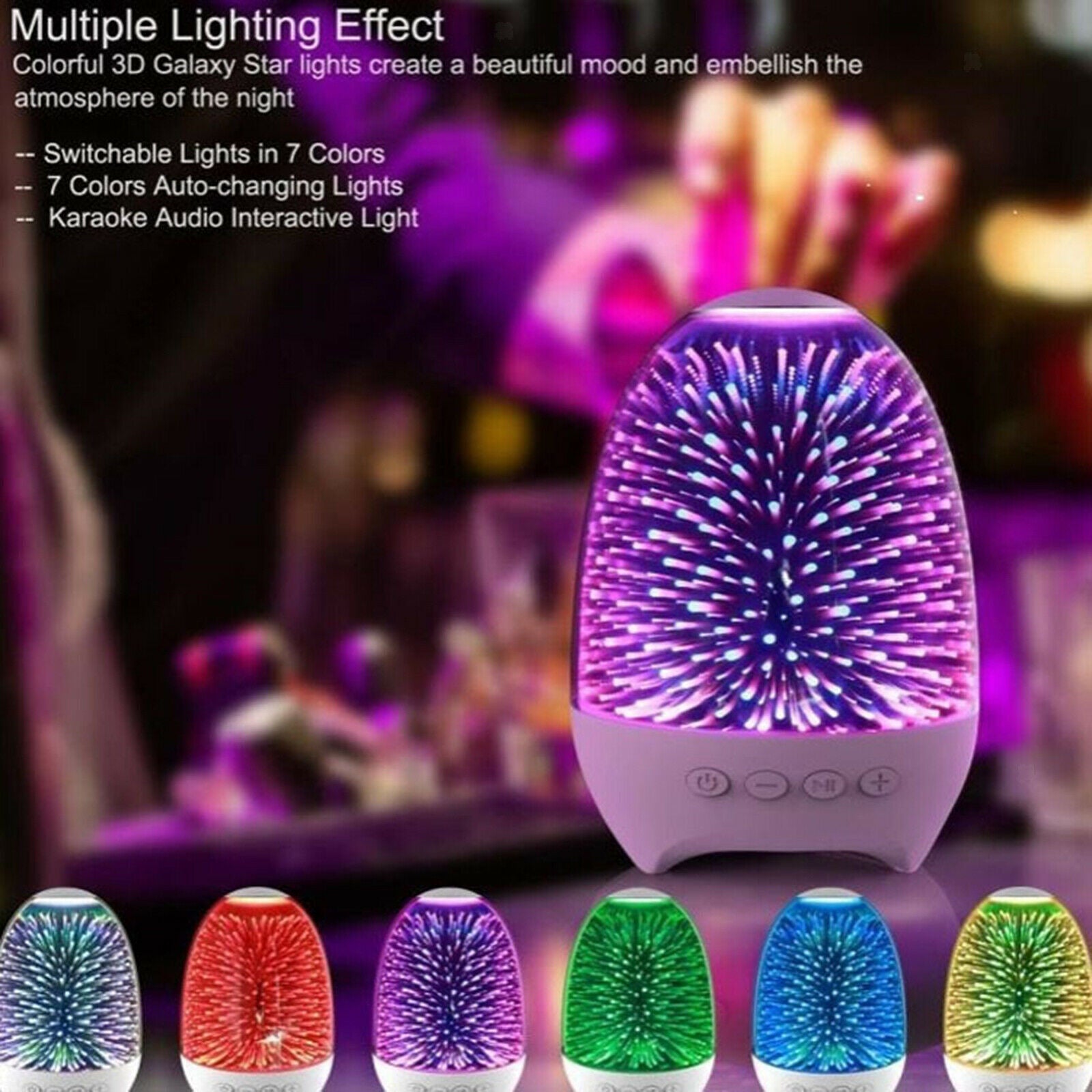Night Light Bluetooth Speaker Creative Gift Color Changing Light for Kids