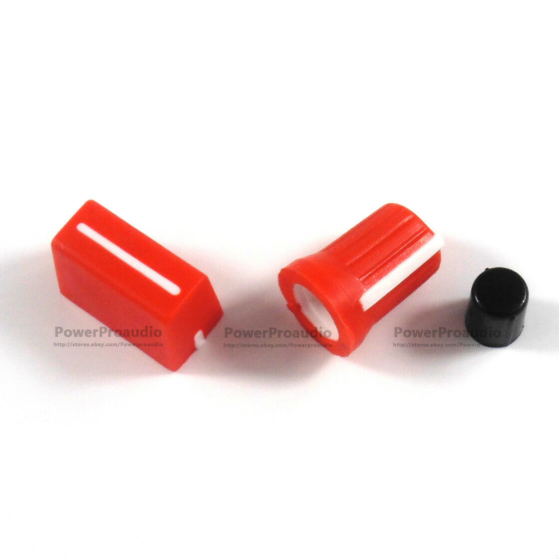 10CS Rotary Knob+10 PCS Fader Cap For Rane Mixer TTM 57 61 62 64 68 (Red)