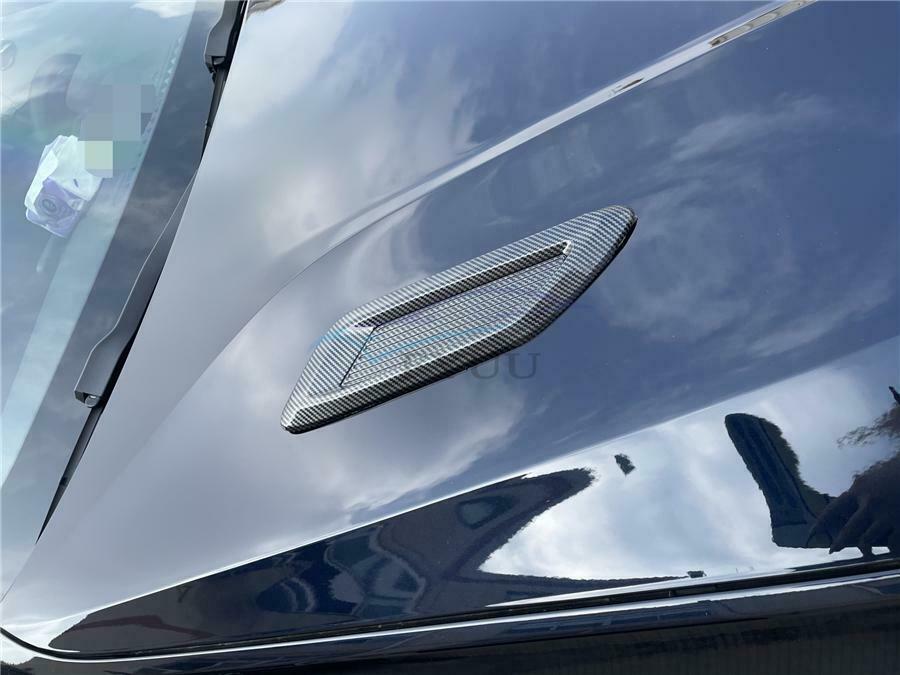 1Pair Universal ABS Plastic Glossy Black Air Flow Vent Cover Vehicle Accessories