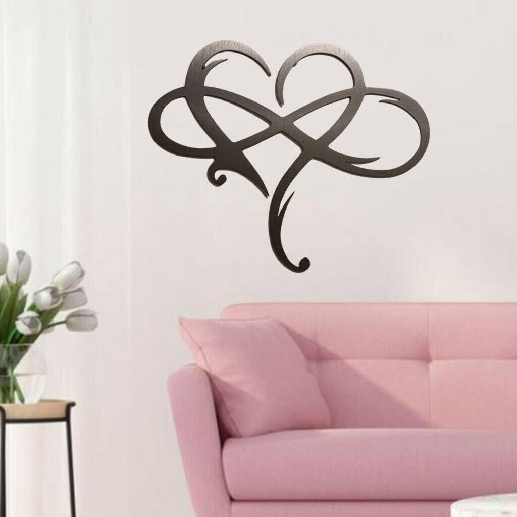 Iron Heart Wall Decor Patio Yard Hanging Ornaments Artwork Wall Sculpture