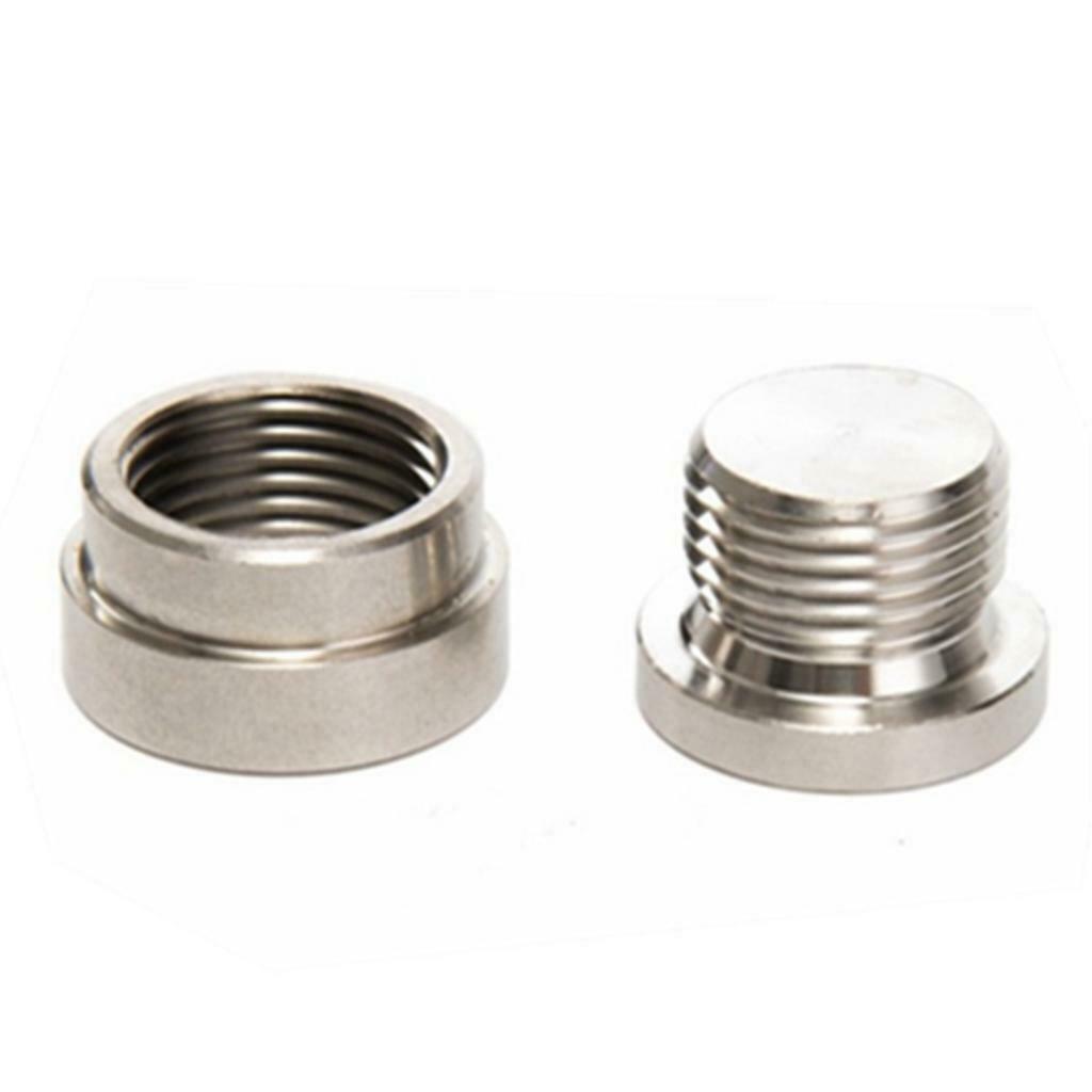 3x M18x1.5mm Thread Stainless Steel Plug with Weld-In Bung O2 Oxygen Sensor
