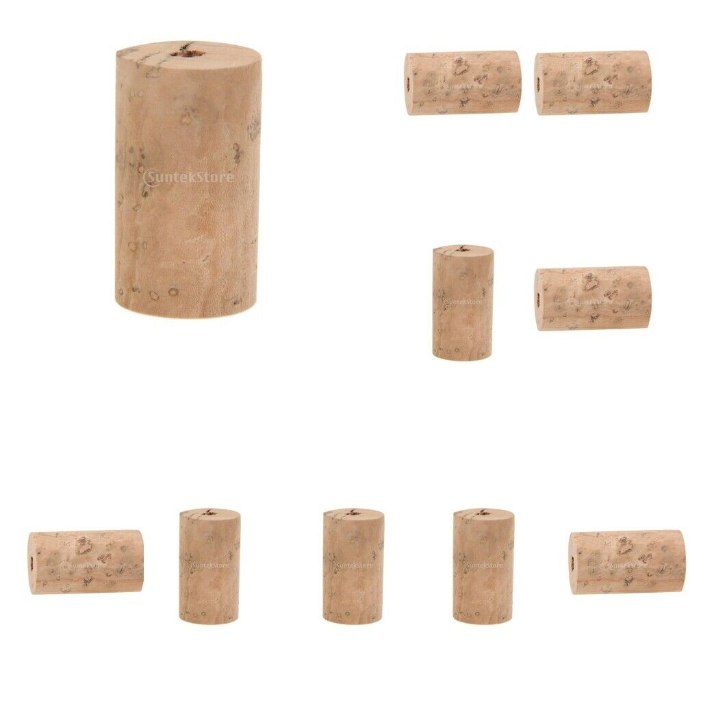 10pc Flute Head Joint Cork Wood Flute Woodwind Instrument Repair Parts